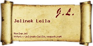 Jelinek Leila névjegykártya