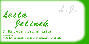 leila jelinek business card